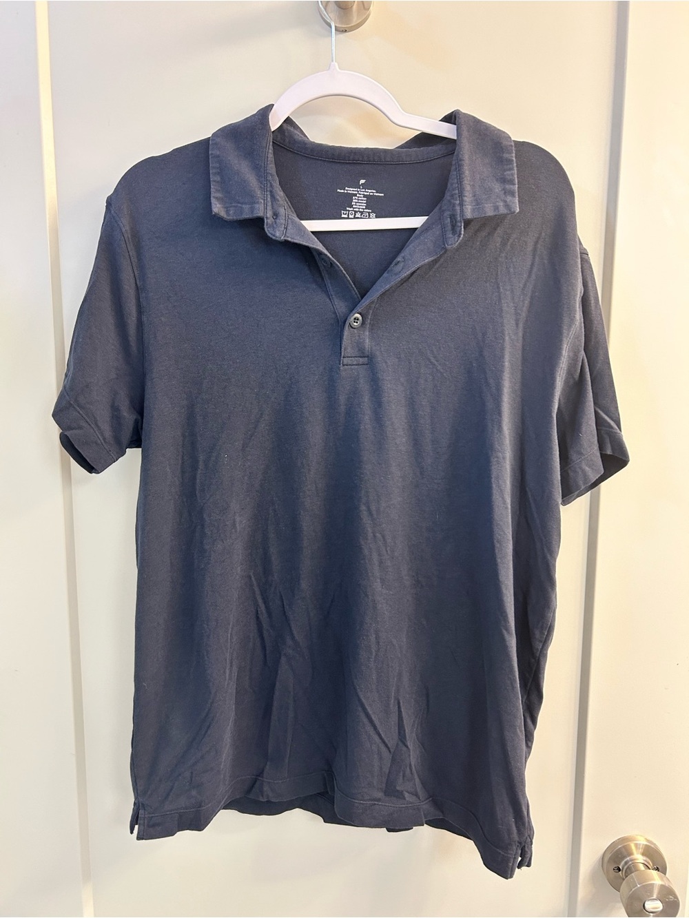 Fabletics Navy Short-Sleeve Polo Shirt